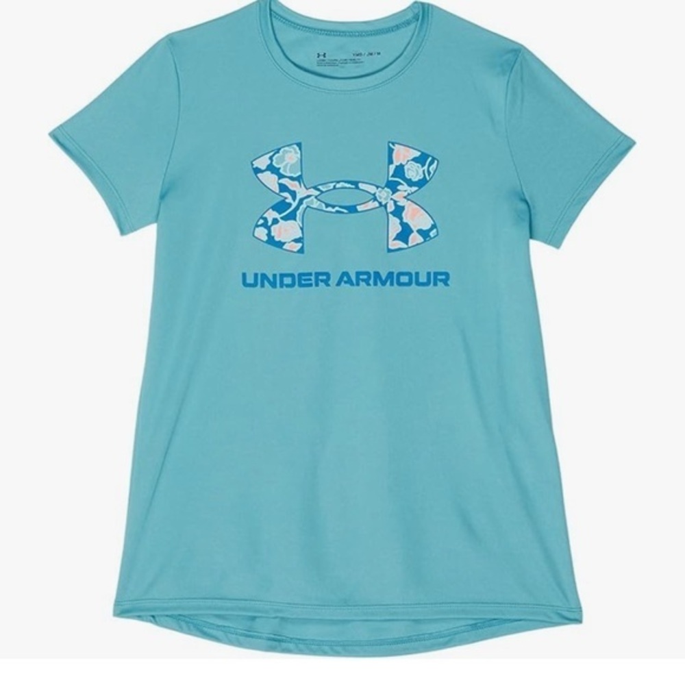 UNDER ARMOUR Kids' Tech T-Shirt - Girls Crew Neck Short Sleeve